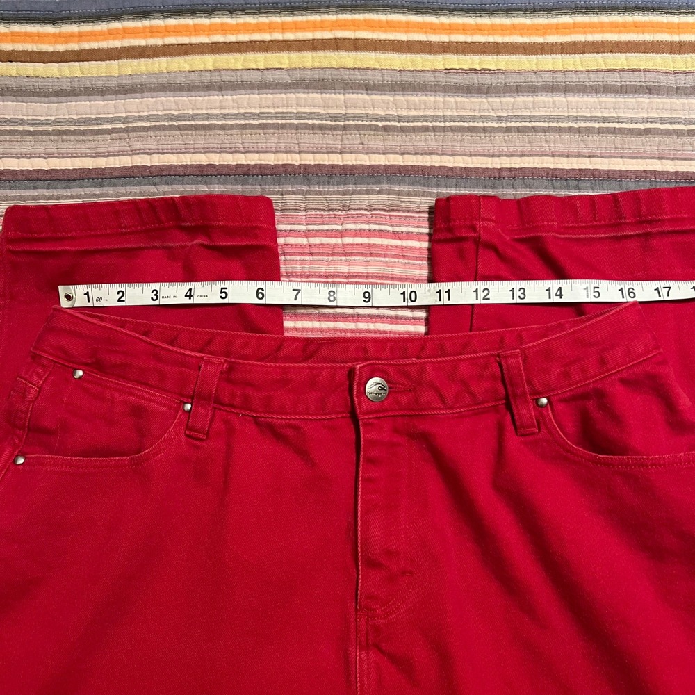 Wrangler Womens Red Jeans Flared Leg Denim Pants Size Petite 12 - Picture 5 of 8